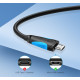 Кабель Vention USB-A 2.0 - microUSB B, 1 m, 2А, Черное (VAS-A04-B100-N)