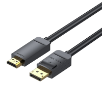 Кабель Vention DisplayPort - HDMI v1.2 1m Черное, 4K 30Hz, 2K 30Hz (HAGBG)