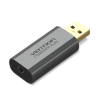 Звукова карта Vention USB Sound Card 7.1 Channel, Gray (VAB-S19-H)