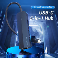 USB-хаб Vention 3-Port з micro USB живленням 0.15M Черное(TGOBB)