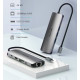 USB-хаб Vention Aluminum 9 in 1 USB 3.1 Type-C - HDMI/USB3.0х3/Type-C/RJ45/TF/SD/3.5 audio (CGNHA)