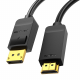 Кабель Vention DisplayPort - HDMI v1.2 2m Black, 4K 30Hz, 2K 30Hz (HAGBH)