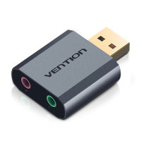 Звукова карта Vention USB Sound Card 7.1 Channel, Gray (VAB-S18-H)