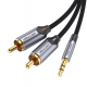 Кабель Vention AUX 3.5 mm M - 2xRCA M, 1.5 m, Black (BCNBG)