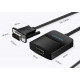 Перехідник Vention VGA-HDMI, 0.2 m, зі звуком та живленням (ACNBB)