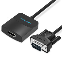 Перехідник Vention VGA-HDMI, 0.2 m, зі звуком та живленням (ACNBB)