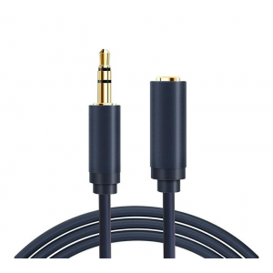 Кабель Cabletime Audio 3.5 mm M - 3.5 mm F, 3 m, Черное, 3 pin (CF16N)