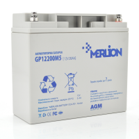 Акумуляторна батарея MERLION AGM GP12200M5 12 V 20 Ah ( 180 x 78 x 165 (168) ) Q4 Код: 394680-09
