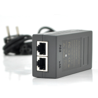 POE інжектор 24V 1A (24Вт) з портами Ethernet 10/100Мбіт/с + кабель живлення (92*72*50) 0.095 кг (88*45*30)