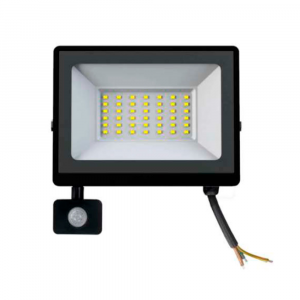 Прожектор LED з датчиком руху Ritar ZB-PGGY-100W, 100W, SMD2835, IP65, 8000Lm, 6500K (100%), Ra>70, 271*200*40mm, Black