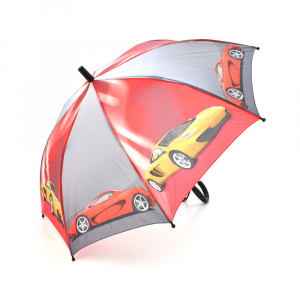 Парасолька дитяча Cars автоматична, D-100см, захист від сонця, UV (99%), захист від дощу, каркас - Al+Fe, Gray/Red