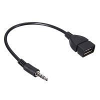 Переходник USB2.0(F)=> Jack 3.5(M) Stereo, 0,3м, Black, OEM Код: 351710-09