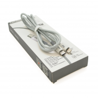 Кабель iKAKU KSC-723 GAOFEI PD20W smart fast charging cable (Type-C to Lightning), Silver, длина 1м, BOX Код: 361030-09