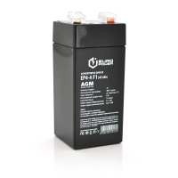 Аккумуляторная батарея EUROPOWER AGM EP4-4F1 4 V 4 Ah ( 47 x 47 x 100 (105) ), 0.44 kg Black Q30/2160
