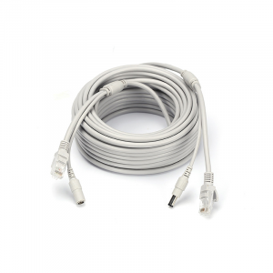 Патчкорд комбінований по кручений парі RJ-45 + DC 40m, сірий, Q25 Код: 352200-09