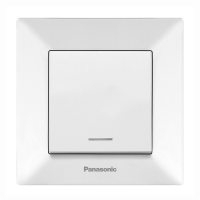 Выключатель Panasonic Arkedia Slim одноклавишный с подсветкой, белый