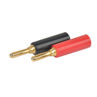 Наконечник кабельный, винтовая фиксация, изолятор: ПВХ, диаметр 3.0мм, позолоченный штекер, красный, 100 штук в упаковке, цена за штуку