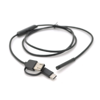 3 in 1 TYPE-C/MicroUSB/PC HD эндоскоп, м'який дріт, 1м