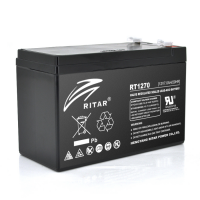 Аккумуляторная батарея AGM RITAR RT1270B, Black Case, 12V 7.0Ah ( 151 х 65 х 94 (100) ), 1.9 kg Q8 Код: 389640-09