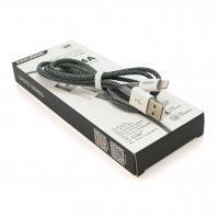 Кабель iKAKU KSC-723 GAOFEI smart charging cable for iphone, Black, длина 1м, 2.4A, BOX