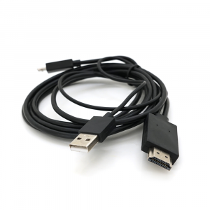 Конвертер MHL microUSB (папа) + USB (папа) => HDMI(папа) 1.8м, Black, 4K/2K, BOX