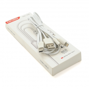 Кабель KSC-078 BAITONG charging data cable3 in 1 Micro / Iphone / Type-C, довжина 1м, White, BOX Код: 360231-09