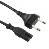 Кабель питания 1.5m, 0.5mm, PC-184/2 CEE7/16-C7 2 pin (для бытовой техники), Black, OEM Q650