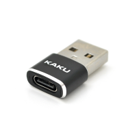 Переходник iKAKU KSC-530 HAOKE USB2.0(M) => Type-C(F), Black, Пакет