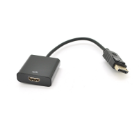 Конвертер Display Port (тато) на HDMI (мама) 30cm, Black, 1080p, Пакет