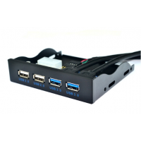 Контроллер в отсек 3,5" 2xUSB3.0 + 2xUSB2,0, 4 порта, 20pin to 2 port USB 3.0