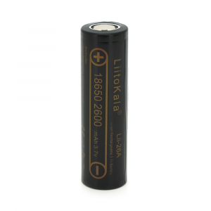 Аккумулятор 18650 Li-Ion LiitoKala Lii-26A, 2600mah （2450-2650mah）, 3.7V (2.75-4.2V), Black, PVC BOX Q2, цена за 1 шт