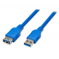 Удлинитель USB 3.0 AM/AF, 0.5m, Blue, Пакет, Q200