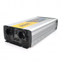 Инвертор напряжения Solinved Sol-Yb24-2000M, 24V/220V, 2000W с аппроксимированной синусоидой, 2Shuko, USB, клеммные провода, Q5