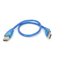 Кабель USB 2.0 RITAR AM / AM, 0.5m, прозорий синій Код: 403921-09