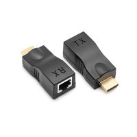 Одноканальный пассивный удлинитель HDMI сигнала по UTP кабелю по одной витой паре. Дальность передачи: до 30метров, 720P-cat5e, 1080Р- cat6e, Black Код: 335761-09