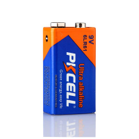 Батарейка лужна PKCELL 9V / 6LR61, крона, 1 штука shrink ціна за shrink, Q24 Код: 407981-09
