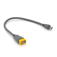 Кабель USB 2.0 AF/Mini-B OTG, 0.3m, сірий, Q300
