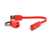 Кабель iKAKU KSC-324 JIANCHONG fast charging data cable (TYPE-C to Lightning), Red, длина 0.2м, 3,2А, BOX