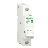 Автоматичний вимикач Schneider RESI9 10А, 1P, крива С, 6кА Код: 380221-09