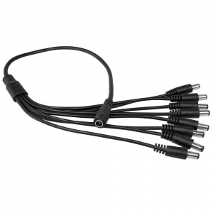 Дільник живлення DC-F => 8xDC-M (D 5,5x2,1мм(2,5мм)) кабель довжиною 40см