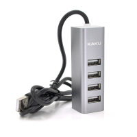 Хаб iKAKU KSC-383 YILIAN USB 2.0 4 порта, Silver, 480Mbts питание от USB, Box