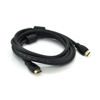 Кабель Ritar PL-HD347 HDMI-HDMI 19+1, Ultra HD 4Kx2K, 2160P, 0.8m, v2,0, OD-6.0mm, з фільтром, круглий Black, коннектор Gold, Пакет, Q300