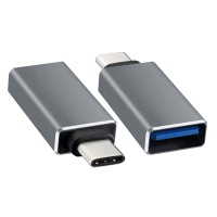 Переходник USB3.0(AF) OTG => Type-C(M), Black, OEM