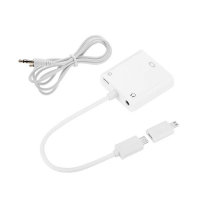 Конвертер MHL microUSB (папа) => VGA(мама) + Audio Jack3.5, 0.1м, White, BOX