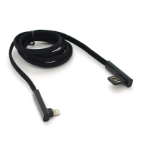 Кабель PZX V-113, Quick Charge Lighting Cable, 4.0A, Black, довжина 1м, кутовий, BOX Код: 330332-09