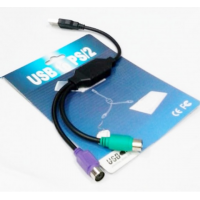 Перехідник USB AM/2*PS2, 20см, Black OEM Q25 Код: 403982-09