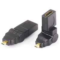 Переходник microHDMI(папа)-HDMI(мама) 360° Код: 335802-09