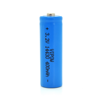 Литий-железо-фосфатный аккумулятор 14430 Lifepo4 Vipow IFR14430 TipTop, 400mAh, 3.2V, Blue Q50/500