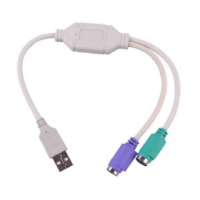 Переходник USB AM/2*PS2, 20 см, Блистер Q25