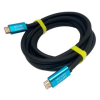 Кабель Merlion HDMI-HDMI 4Kx2K Ultra HD, 10.0m, v2,0, круглый Black, коннектор Blue, Blister-box, Q30